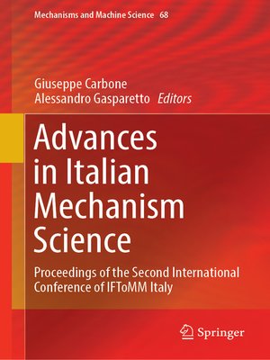 cover image of Advances in Italian Mechanism Science